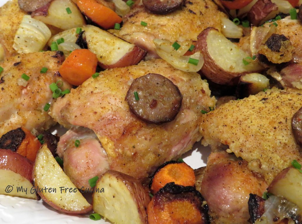 Chicken Thighs with Andouille Sausage My Gluten Free Cucina