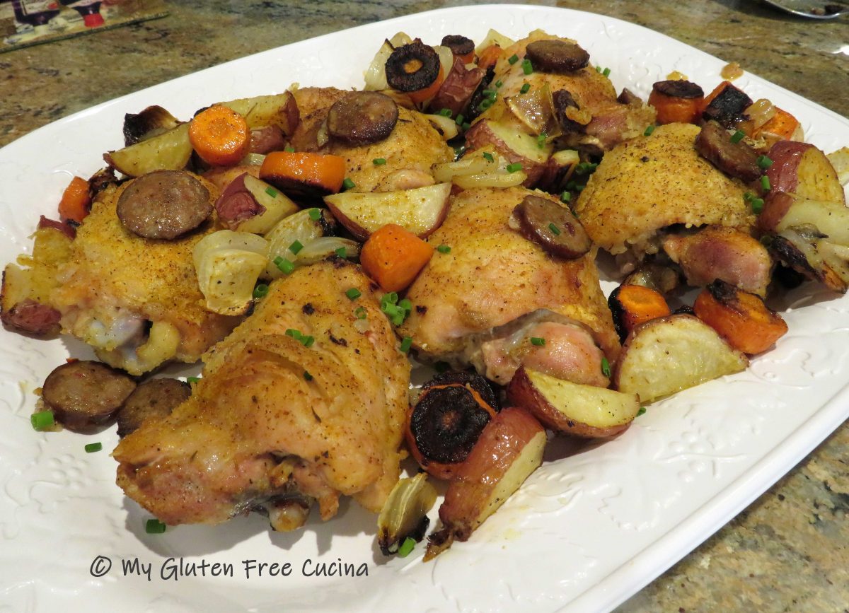Chicken Thighs with Andouille Sausage My Gluten Free Cucina