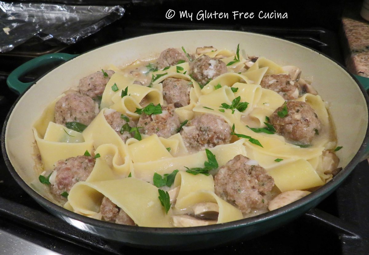 Gluten Free Veal Meatballs with Pappardelle My Gluten Free Cucina