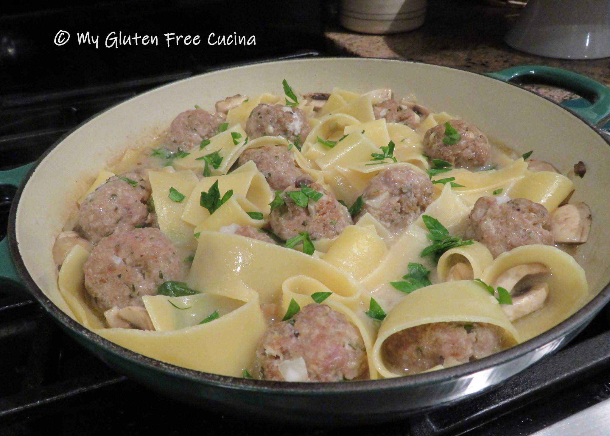 Gluten Free Veal Meatballs with Pappardelle My Gluten Free Cucina